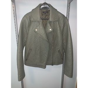 Brand New Olive Green Leather Jacket